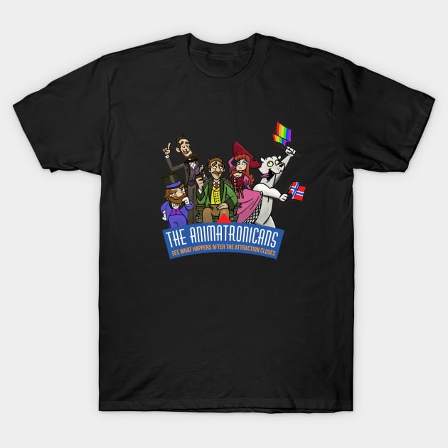 Animatronicans Full Cast T-Shirt by JeffJonesComedy